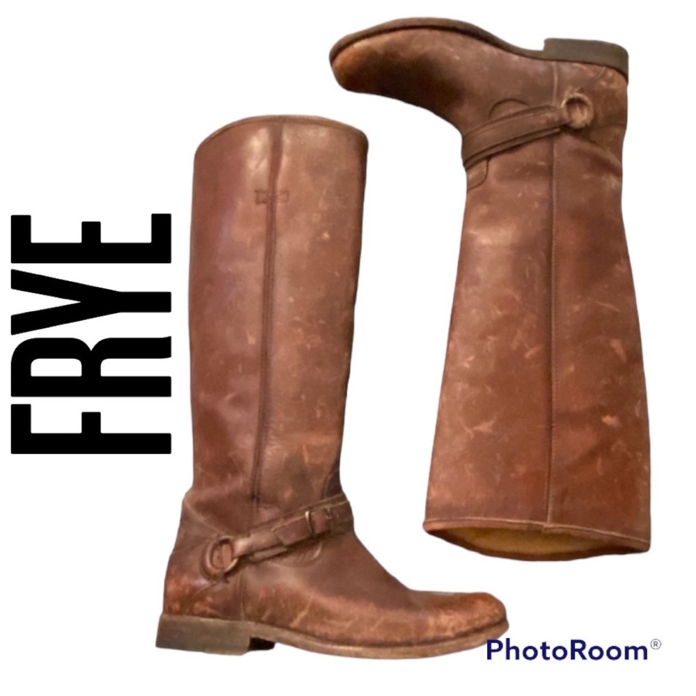 ✨ Frye Brown Tall Biker Boots ✨